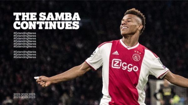 Officiel : David Neres rempile à l&rsquo;Ajax
