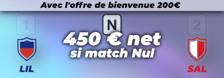 LDC Lille Salzbourg 450 euros Bonus