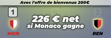 Pronostic Monaco Rennes 226 euros Ligue 1