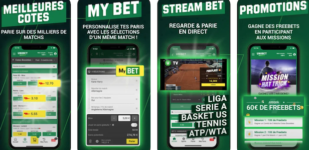 Appli Unibet mobile