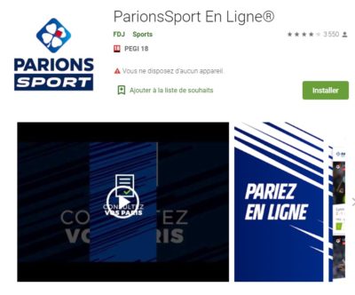Application Parions Sport en Ligne Android