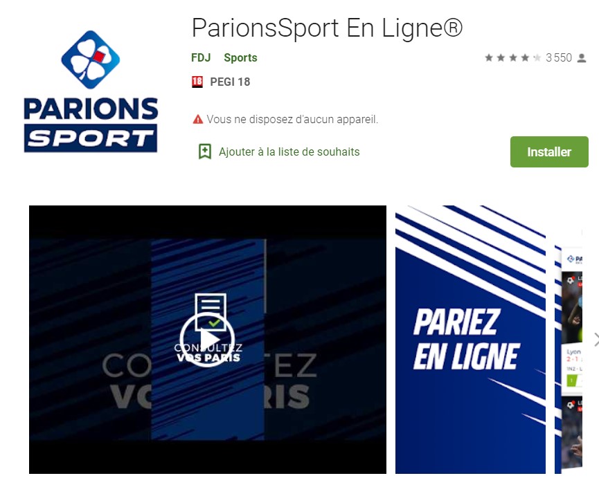 Application Parions Sport en Ligne comment jouer depuis son mobile