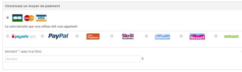 Moyen de paiement PMU