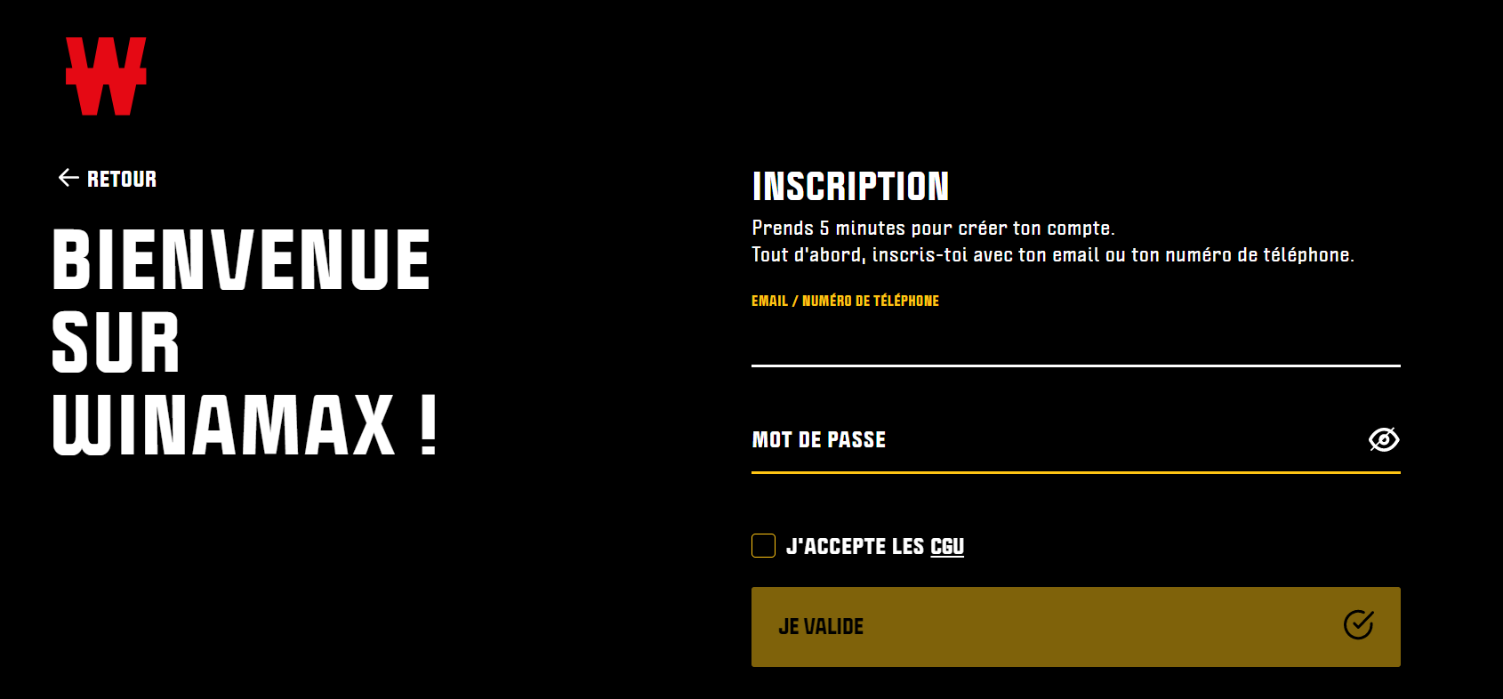 Inscription Winamax Inscription Winamax