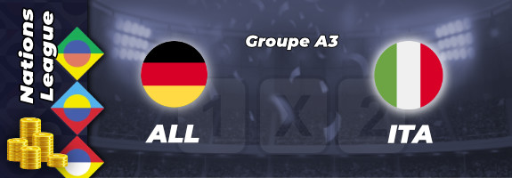 Pronostic Allemagne Italie match Ligue des Nations : cotes, stats et conseils pour parier | 14/06/22