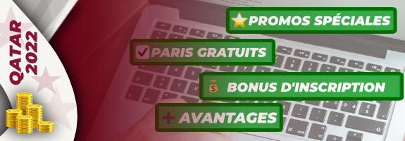 Promo bonus offres coupe du monde 2022