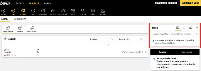 Bwin Live : regarder le sport en streaming et parier en direct