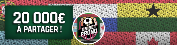 Promo spéciale Unibet Coupe du monde 2022 : 20 000€ à partager en freebets !
