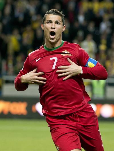Cristiano Ronaldo buteur avec la sélection nationale portuguaise. Meilleur buteur de tous les temps.