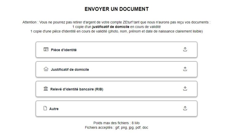 Validation compte ZEbet