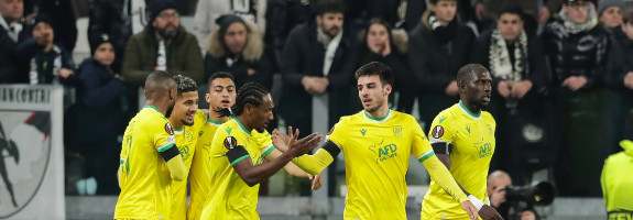 Les joueurs de Nantes lors d la rencontre face à la Juventus @IMAGO