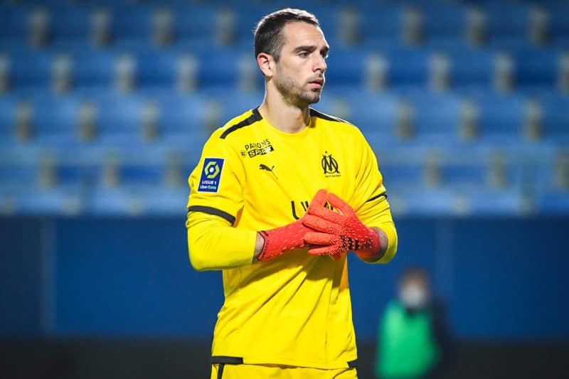 Pau López en 2021, dans les cages de l'Olympique de Marseille. ©xMatthieuxMirvillex