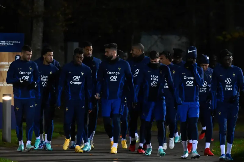 Entrainement de l'Equipe de France au lendemain de la victoire contre Gibraltar