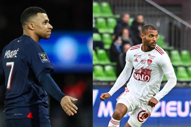 Mbappe Mounie (PSG Brest) ©️IMAGO / PanoramiC