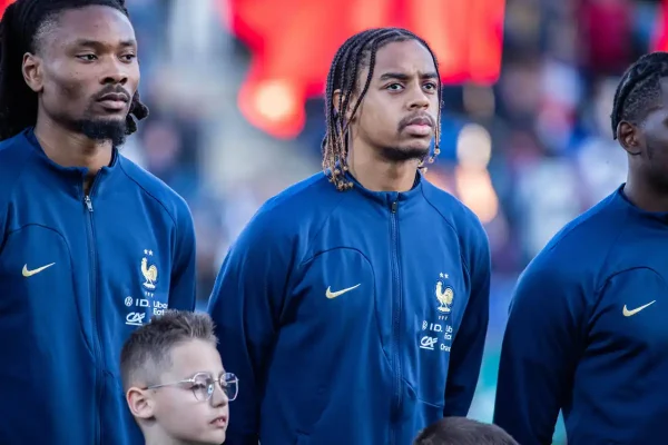 Bradley Barcola sous les couleurs de l'équipe de France ©Alamy