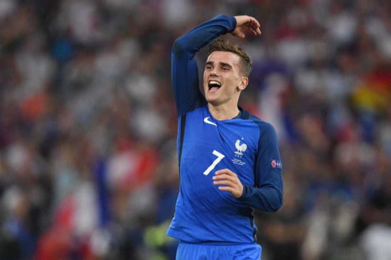Antoine Griezmann lors de l'Euro 2016. 4eme meilleur buteur de l'Histoire des Championnats d'Europe