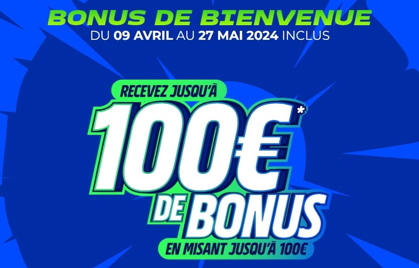 Code promo Parions Sport mai 2024 : 100€ de bonus offerts!