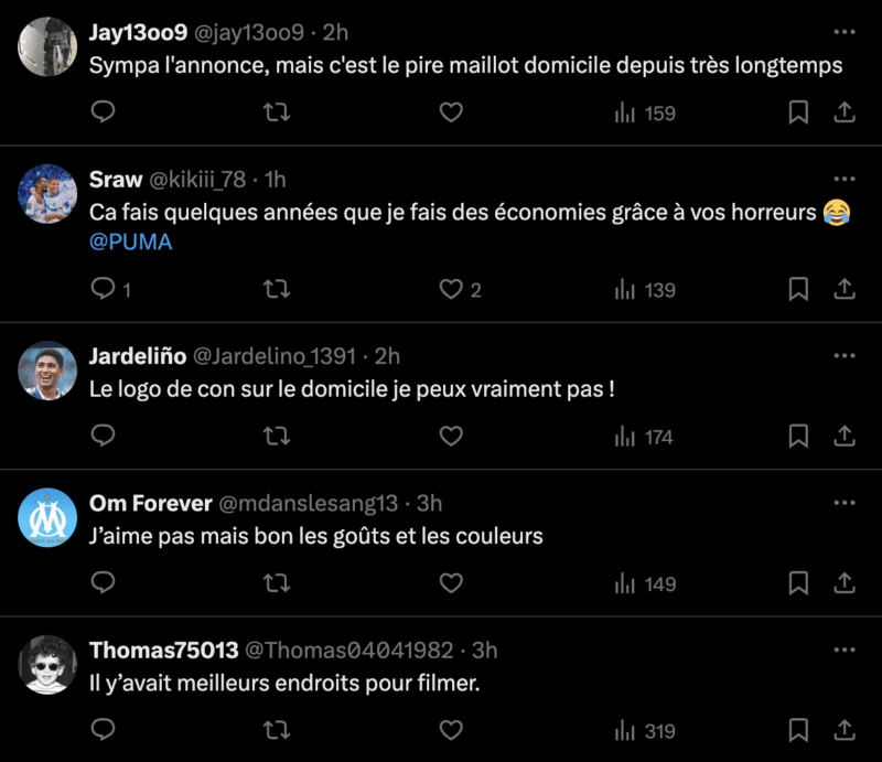 Le nouveau maillot domicile de l'OM fait débat à cause de son logo