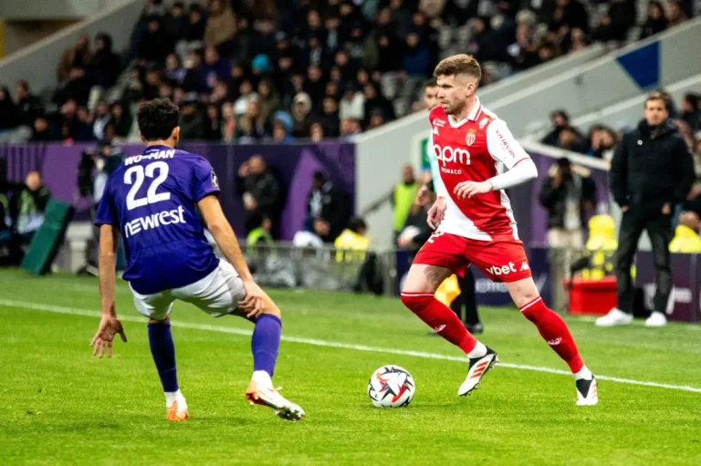 Caio Henrique en action avec l'AS Monaco @Alamy
