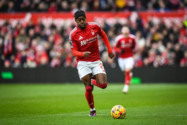 Anthony Elanga lors de la rencontre face à Brighton @Alamy