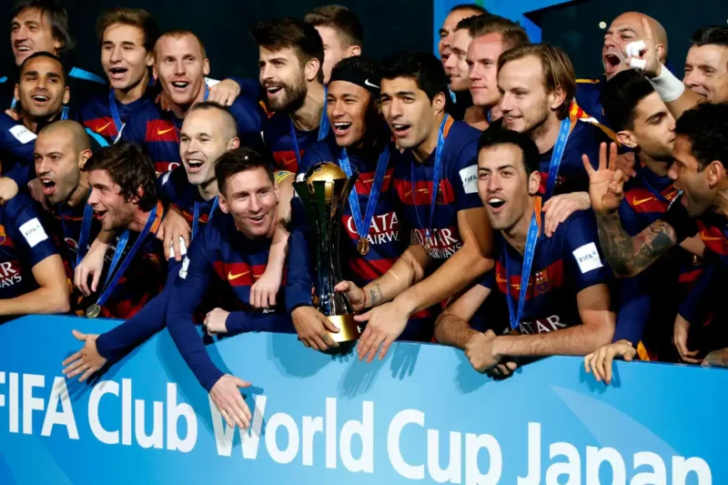 Le FC Barcelone, 3e fois vainqueur de la Coupe du Monde des Clubs ©Alamy