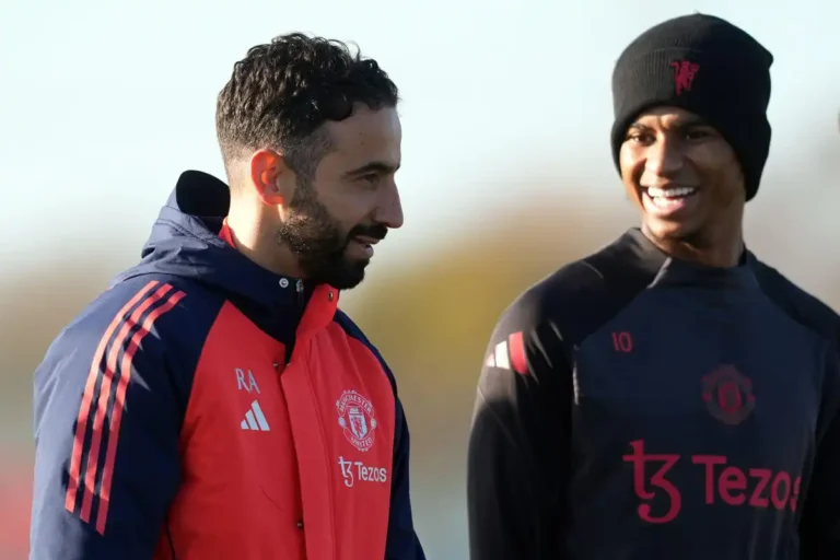Les tensions continuent entre Ruben Amorim et Marcus Rashford ©Alamy