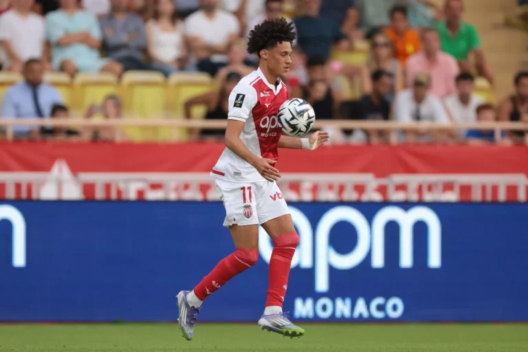 Maghnes Akliouche avec l'AS Monaco @Alamy