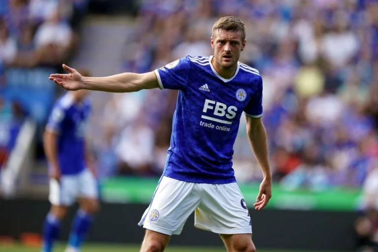 Jamie Vardy sous le maillot de Leicester @Alamy