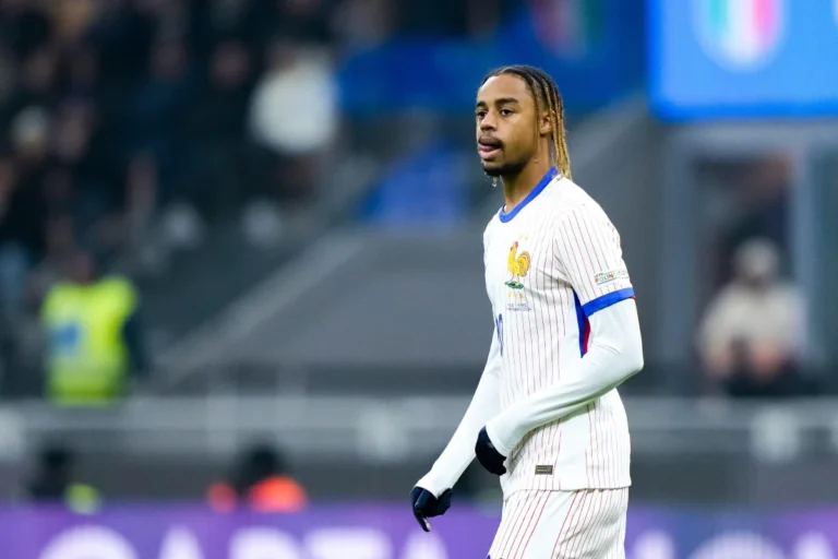 Barcola sous le maillot de l'équipe de France @Alamy