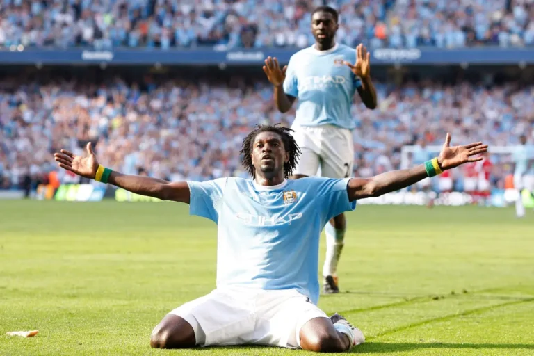 Emmanuel Adebayor a défié les supporters d'Arsenal ©Alamy