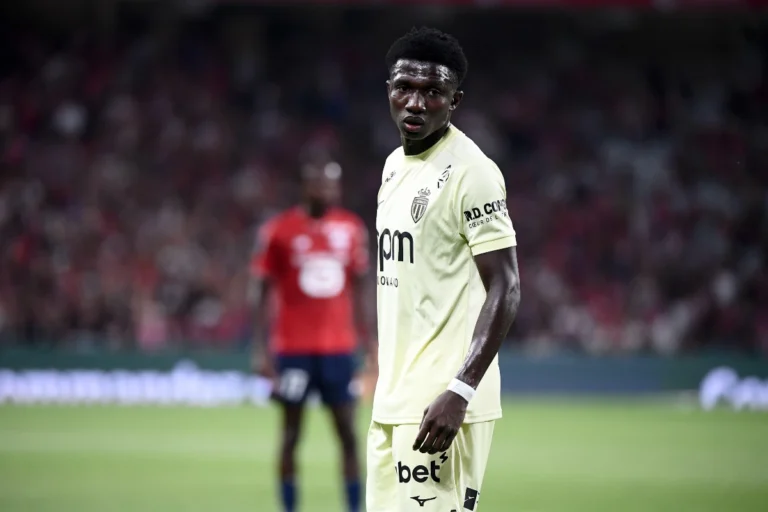 Lamine Camara avec l'AS Monaco @Alamy