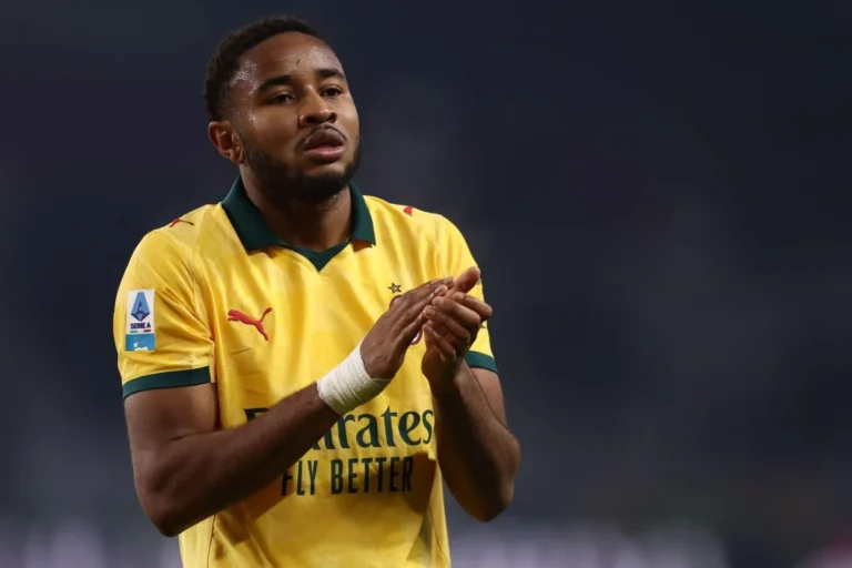 Nkunku sous le maillot du Milan AC @Alamy