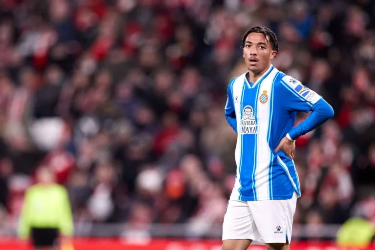 Luca Koleosho sous le maillot de l'Espanyol Barcelone @Alamy