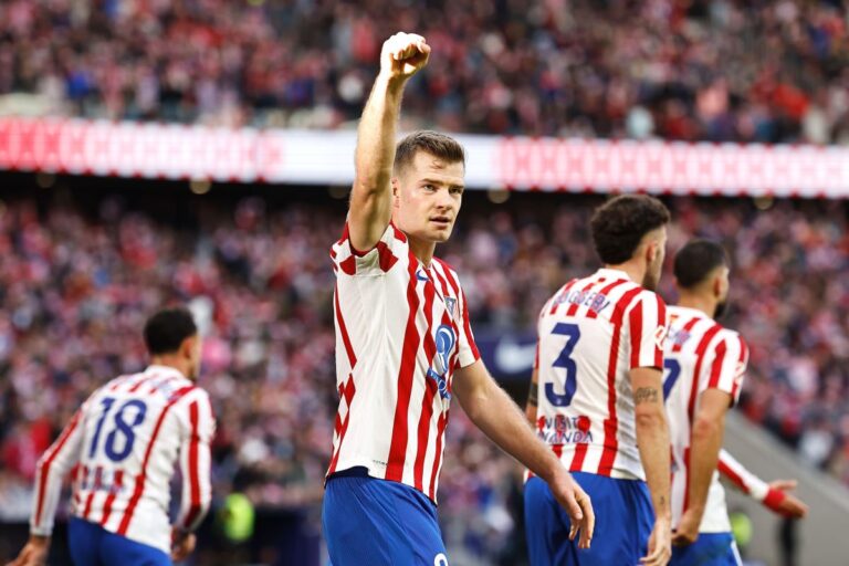 Alexander Sorloth sous le maillot de l'Atletico Madrid @Alamy