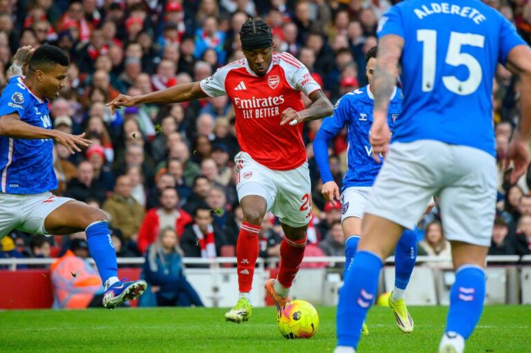 Eberechi Eze sous le maillot d'Arsenal @Alamy