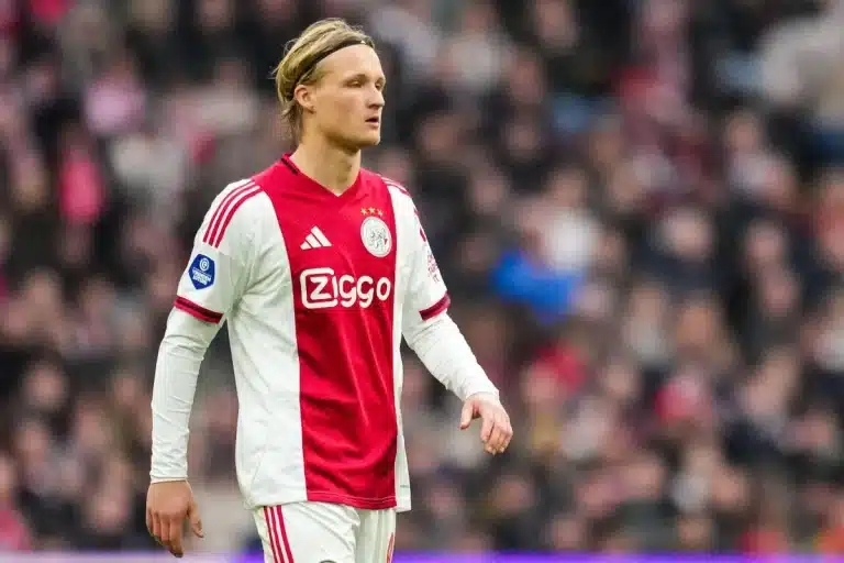 Kasper Dolberg sous le maillot de l'Ajax @Alamy