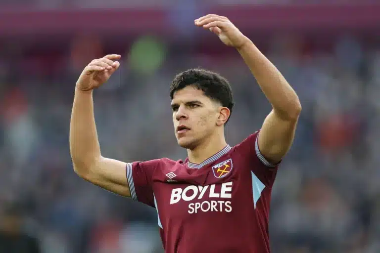 Matheus Fernandes sous le maillot de West Ham @Alamy