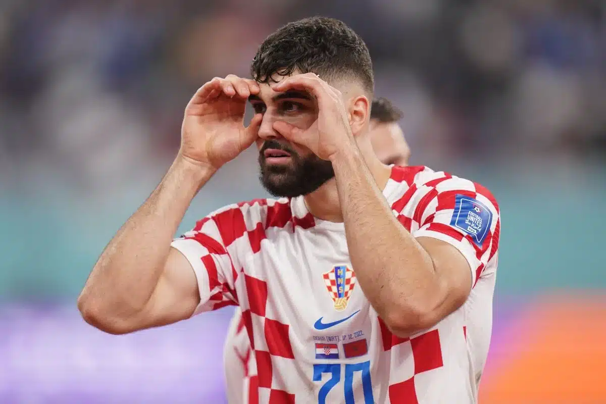 Josko Gvardiol sous le maillot de la Croatie @Alamy