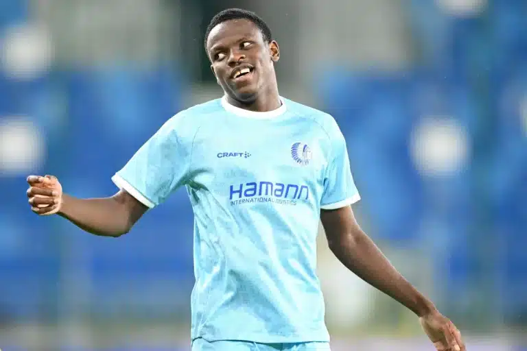 Hyllarion Goore sous le maillot de La Gantoise