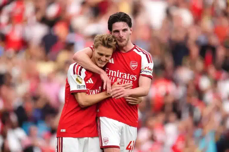 Declan Rice sous le maillot d'Arsenal