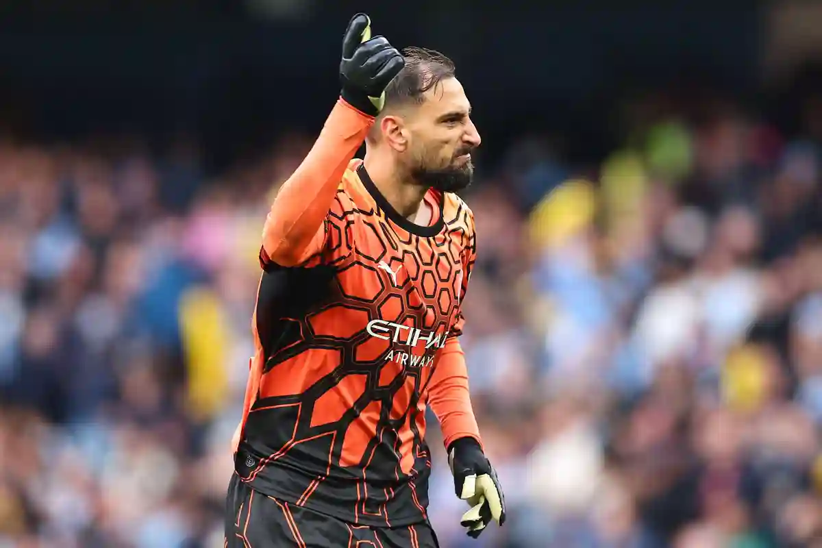 Gianluigi Donnarumma sous le maillot de Manchester City